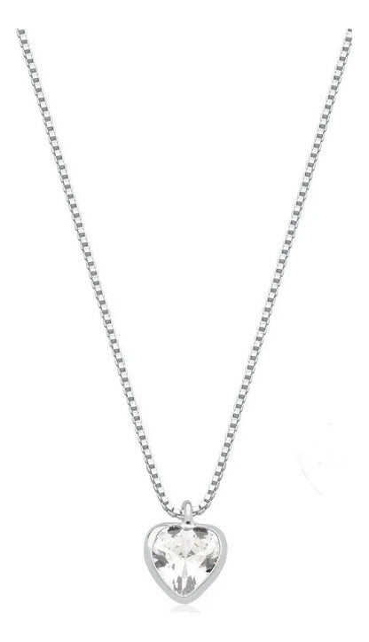 Colar Ponto de luz 45cm prateado prata 925