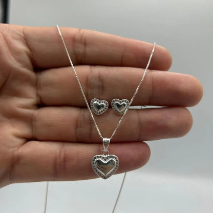 Presente Dia Das Mães Conjunto De Prata 925 Colar E Brinco Prateado