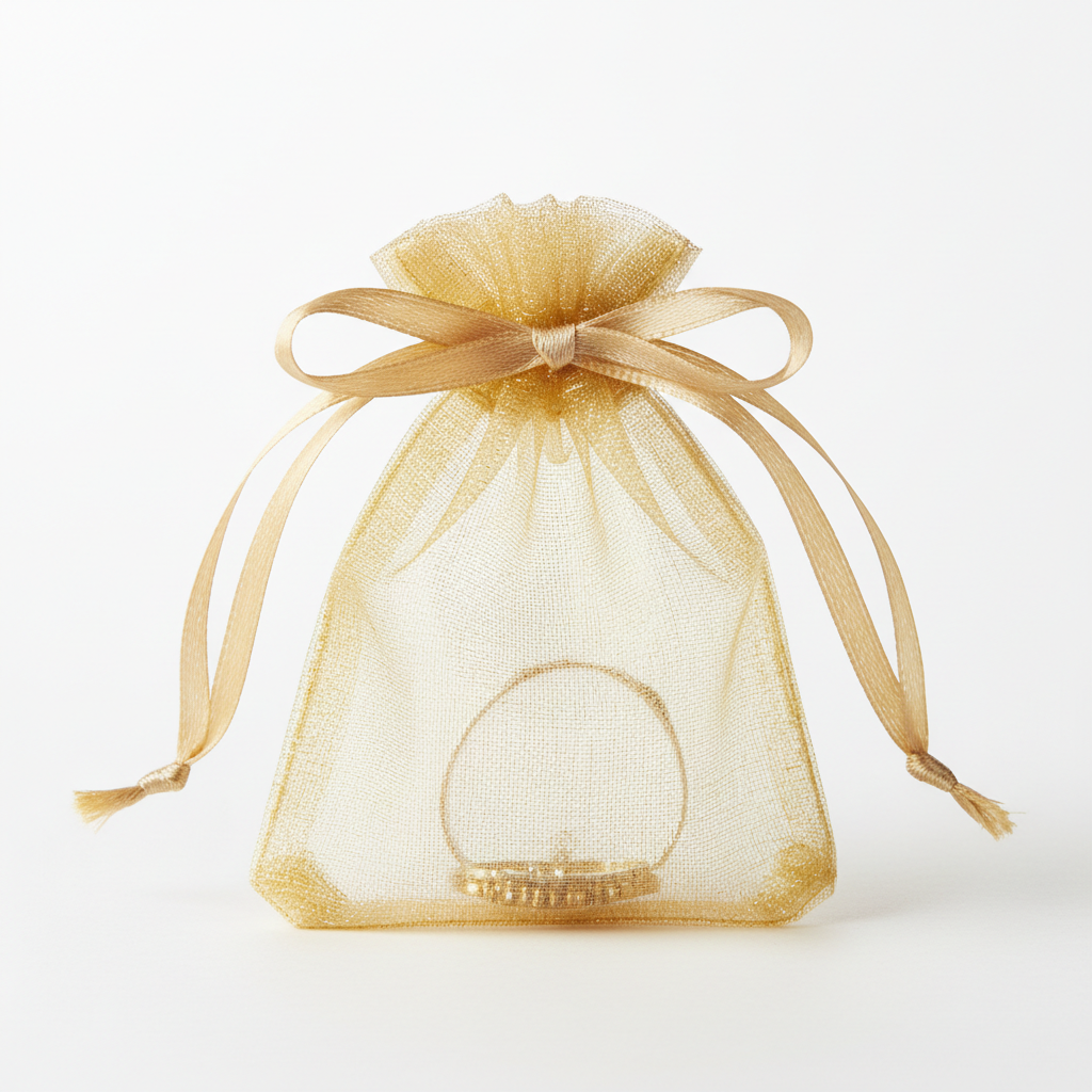 Saco Organza Dourado